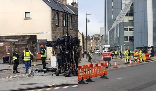 Much of Anansi Boys is being shot at Leith's First Stage Studios, but on Tuesday film crews and extras were spotted around Torphichen Street and Canning Street in the city centre as filming continued.