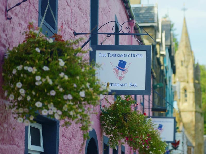 The pretty pastel-painted Tobermory Hotel, in the centre of the picturesque Mull village, is only around 100 yards away from the Tobermoray Distillery, which was was founded in 1798.