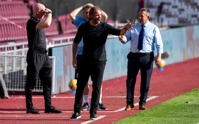 Hearts manager Robbie Neilson watched his team beat Inverness 1-0.