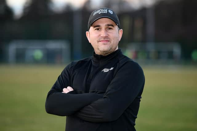 University of Stirling manager Chris Geddes is preparing to lead his team to Tannadice in the Scottish Cup fourth round. Pic: Michael Gillen