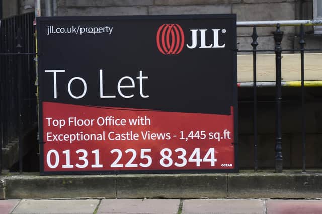 A business available to let on Edinburgh's George Street. Picture: Lisa Ferguson