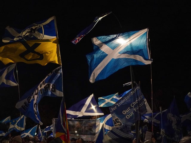 There was a rally in Edinburgh