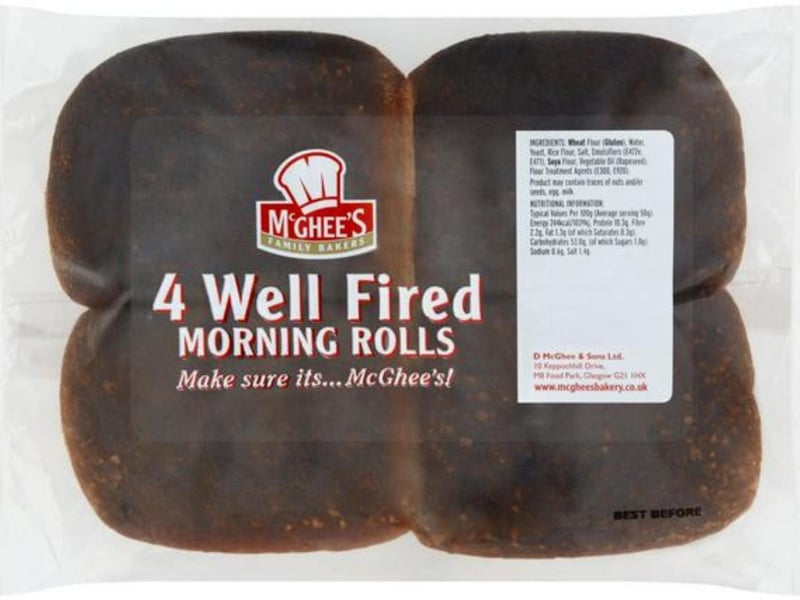 The well-fired roll is a popular breakfast choice here in Scotland, baked at such high temperatures to the point it becomes burnt on the surface. This method of cooking the roll offers it a stronger flavour.
