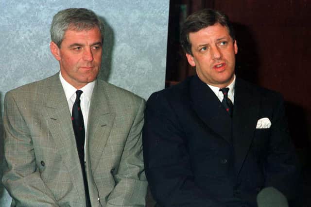 David Murray with Walter Smith at the announcement of his takeover from Graeme Souness as Rangers boss