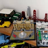 A small part of Scott Reid's growing collection of landmarks, buildings, planes and vehicles, acquired as an adult fan of Lego.