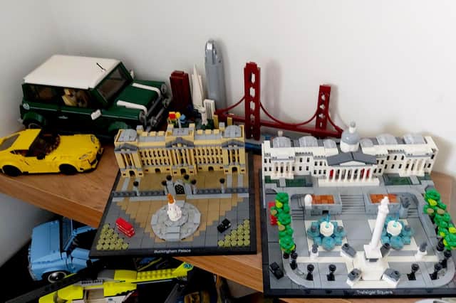 A small part of Scott Reid's growing collection of landmarks, buildings, planes and vehicles, acquired as an adult fan of Lego.