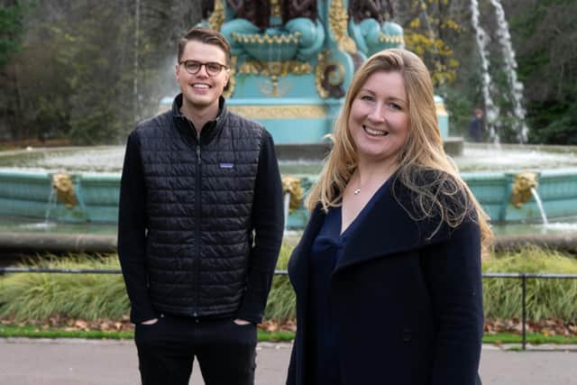 Doug Stephenson and Rebecca Moore of TravelNest, which is based in Edinburgh.