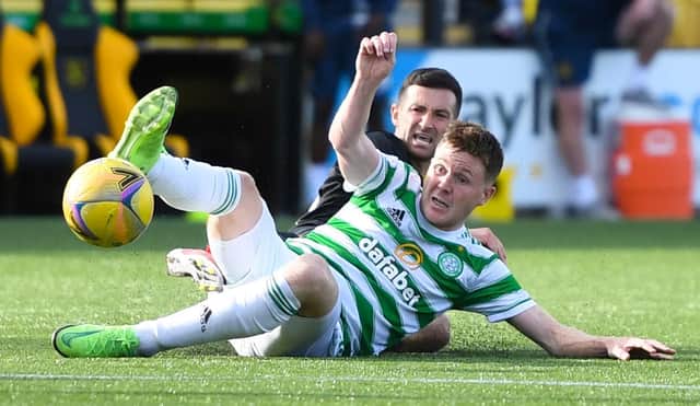 Celtic's James McCarthy may be down, but Stiliyan Petrov says he shouldn't be counted out, with understandable reasons for his poor showing  in his first start that ended with a 1-0 loss for Ange Postecoglou's men in Livingston.  (Photo by Ross MacDonald / SNS Group)