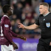 Garang Kuol was given his first Hearts start but enduring a torrid evening in the unfamiliar surrounding of central midfield and was fortunate to escape a yellow card from referee John Beaton.