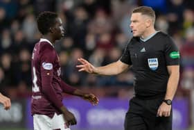Garang Kuol was given his first Hearts start but enduring a torrid evening in the unfamiliar surrounding of central midfield and was fortunate to escape a yellow card from referee John Beaton.