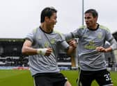 Celtic's Oh Hyeon-gyu, left, scored last weekend for Celtic in the 5-1 win over St Mirren.
