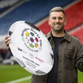 Cammy Bell at the Hampden launch of the Refugee World Cup Scotland 2025 tournament  (Photo by Craig Williamson / SNS Group)