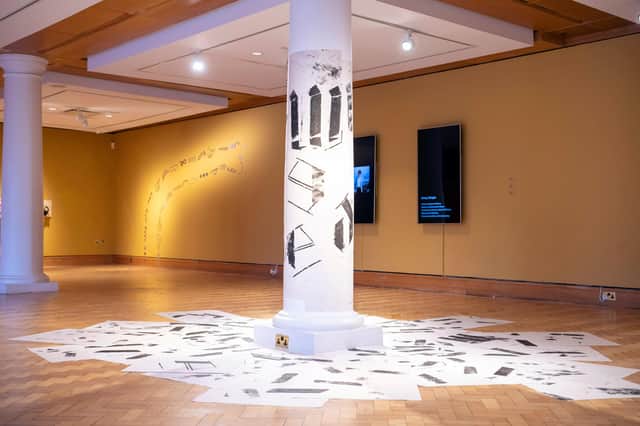 Installation shot of work by Mark Bleakley at Platform 2020, presented by Edinburgh Art Festival PIC: Ian Georgeson