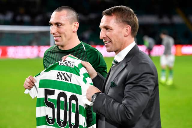 Brendan Rodgers has invited Scott Brown to spend time with him at Leicester City. Picture: SNS