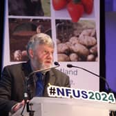NFUS president Martin Kennedy speaking at the NFUS AGM in 2024 in Glasgow (pic: NFUS)