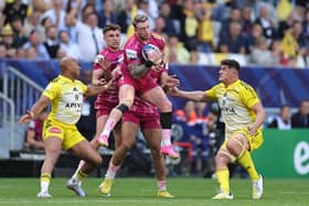 Stuart Hogg in action for Exeter Chiefs during the Champions Cup semi final against Stade Rochelais at Stade Matmut Atlantique on April 30, 2023, his last competitive appearance. (Photo by David Rogers/Getty Images)