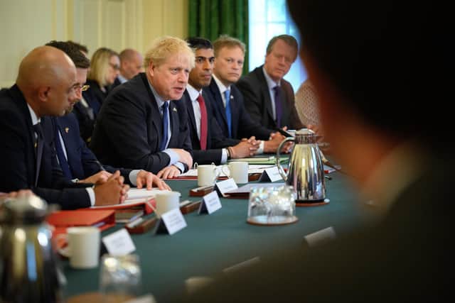 Prime Minister Boris Johnson (centre) chairs a Cabinet meeting at 10 Downing Street, London, after he survived an attempt by Tory MPs to oust him as party leader following a confidence vote in his leadership on Monday evening at the Houses of Parliament. Picture date: Tuesday June 7, 2022. Picture: PA