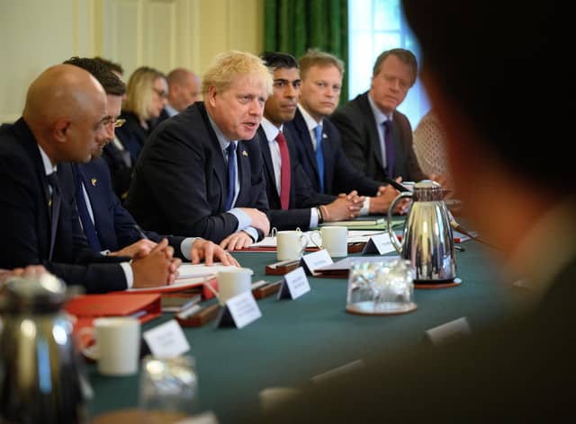 Prime Minister Boris Johnson (centre) chairs a Cabinet meeting at 10 Downing Street, London, after he survived an attempt by Tory MPs to oust him as party leader following a confidence vote in his leadership on Monday evening at the Houses of Parliament. Picture date: Tuesday June 7, 2022. Picture: PA