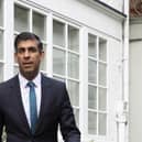 Rishi Sunak outside his home in London, following the resignation of Liz Truss