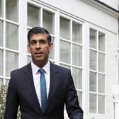 Rishi Sunak outside his home in London, following the resignation of Liz Truss