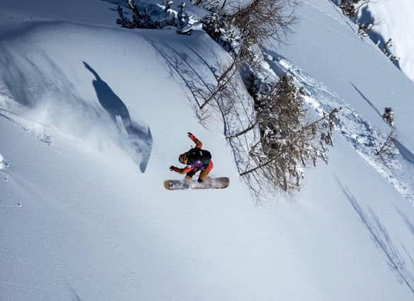 Nils Mindnich, winner of the Men's Snowboard category on this year's Freeride World Tour PIC: J Bernard / Freeride World Tour