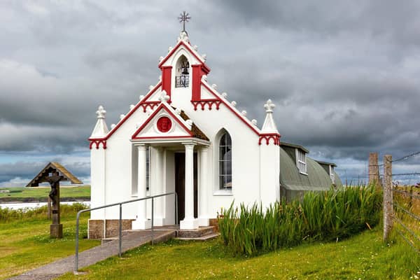 This Catholic chapel can be found on Lamb Holm in the Orkney Islands. It was constructed in World War II by Italian prisoners of war who had been housed on the island while they built the Churchill Barriers.