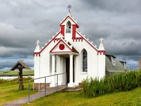 This Catholic chapel can be found on Lamb Holm in the Orkney Islands. It was constructed in World War II by Italian prisoners of war who had been housed on the island while they built the Churchill Barriers.