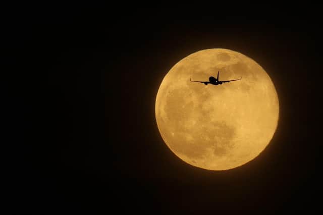 The largest Super Moon of 2019, known as the Super Snow Moon, appeared in February. Picture: Dan Kitwood/Getty Images