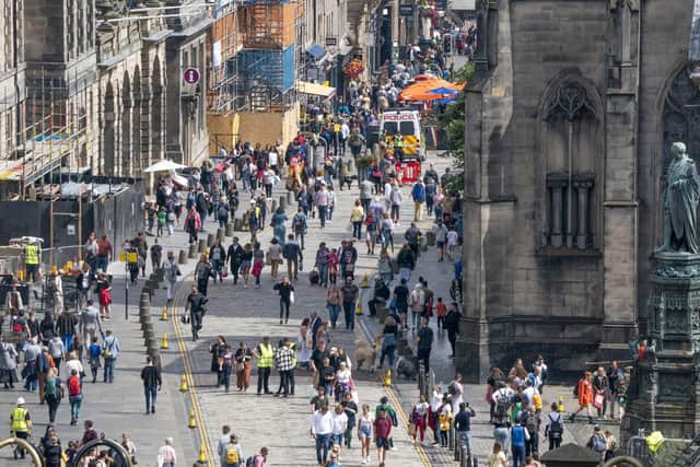 Visitors made the most of big tourist events during August, including Edinburgh's summer festivals.