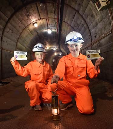 Visit Scotland are offering families across the country Great Days Out in Scotland tickets for a multitude of visitor attractions with up to fifty per cent discount on regular prices.
Kate (6) and Roddy (9) Paulin ready for a historical discovery and lots of fun at the Scottish Mining Museum in Newtongrange, Midlothian.