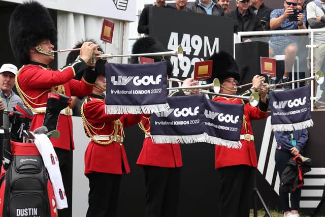 The controversial event began with a trumpet fanfare and a vintage air display (Photo by Matthew Lewis/Getty Images)