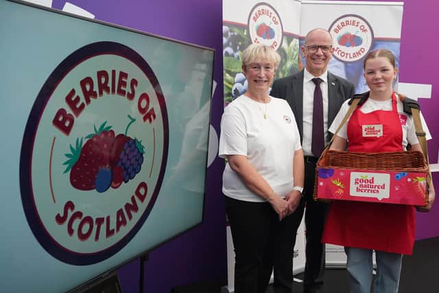 (L to R) Amanda Brown - Programme Director of Scotland Food & Drink, Jim Fairlie MSP and Eve Morton.