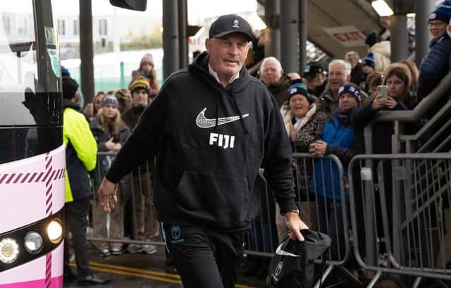 Fiji coach Vern Cotter arrives at Murrayfield to take on his former side, Scotland. (Photo by Craig Williamson / SNS Group)