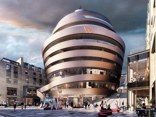 The 214-rooms W Hotel, on the New Town's James Craig Walk, is expected to be completed by late 2023 and will also include a restaurant, rooftop bar, spa, and a 39-room aparthotel in the adjoining tenement building.