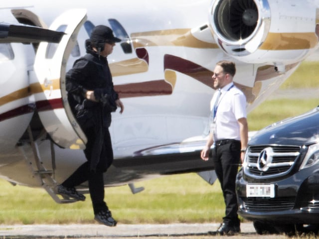 Liam Gallagher arrives at Glasgow Airport ahead of his headline spot at TRNSMT 2024.