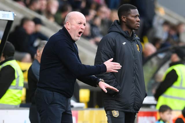 Livingston manager David Martindale on the touchline during the 3-0 defeat to Celtic. (Photo by Craig Foy / SNS Group)