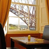 The former dining room at the Albert Hotel, North Queensferry, with spectacular views of the Forth Rail Bridge
