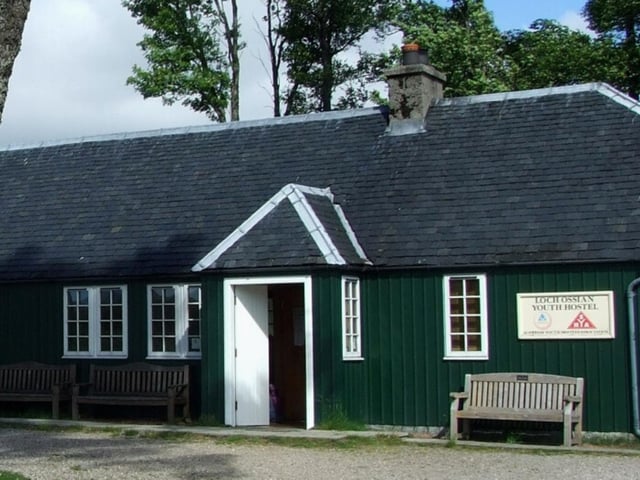 Loch Ossian Youth Hostel is considered one of the most remote in the country. A small, homely eco-hostel, it was converted from the old Corrour Estate loch-side waiting room and located in stunning isolation on the south western shore of Loch Ossian on Rannoch Moor in the West Highlands. Loch Ossian Youth Hostel is reputed to be the most visited eco youth hostel in Europe and has a Gold award from the Green Business Tourism Scheme. The hostel is a perfect base for low level walks, Munro expeditions and bike riding.