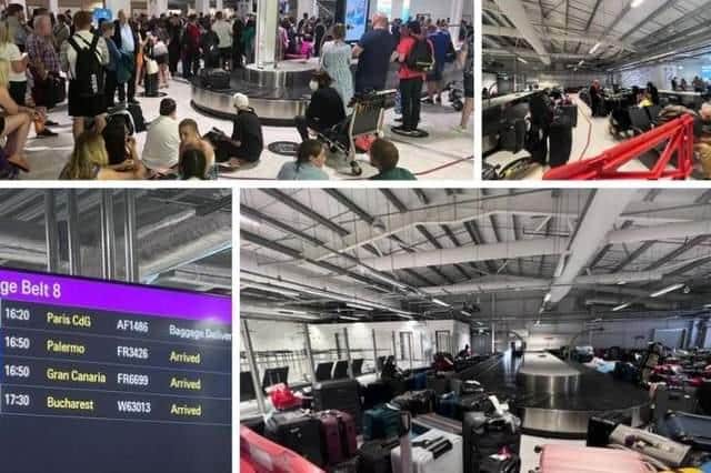 Some frustrated passengers had to wait hours to get their luggage.