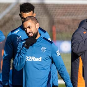 Kemar Roofe trains with Rangers ahead of the Europa League match against Sparta Prague. (Photo by Alan Harvey / SNS Group)