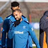 Kemar Roofe trains with Rangers ahead of the Europa League match against Sparta Prague. (Photo by Alan Harvey / SNS Group)