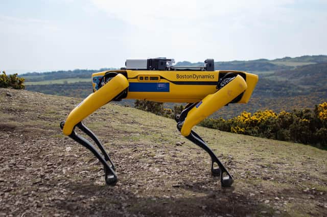 Spot the robot-dog climbs Edinburgh's Blackford Hill, a feat that R2-D2 may have struggled to match (Picture: Heriot-Watt University/PA Wire)