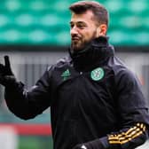 Celtic's Albian Ajeti at the club's last training session in Scotland before they head to Lille for Thursday's Europa League encounter (Photo by Alan Harvey / SNS Group)