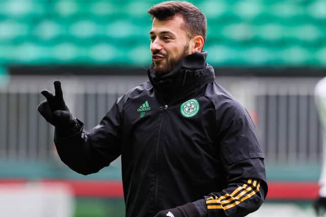 Celtic's Albian Ajeti at the club's last training session in Scotland before they head to Lille for Thursday's Europa League encounter (Photo by Alan Harvey / SNS Group)