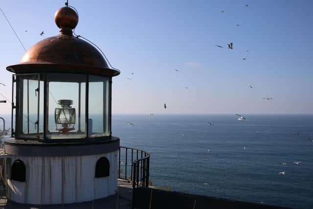 The lighthouse on Santa Clara, the island that is home to artist Cristina Iglesias's installation, hollowed deep into the rock's interior. Pic: Contributed