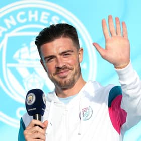 Jack Grealish is paraded by Man City after his £100m move from Aston Villa.