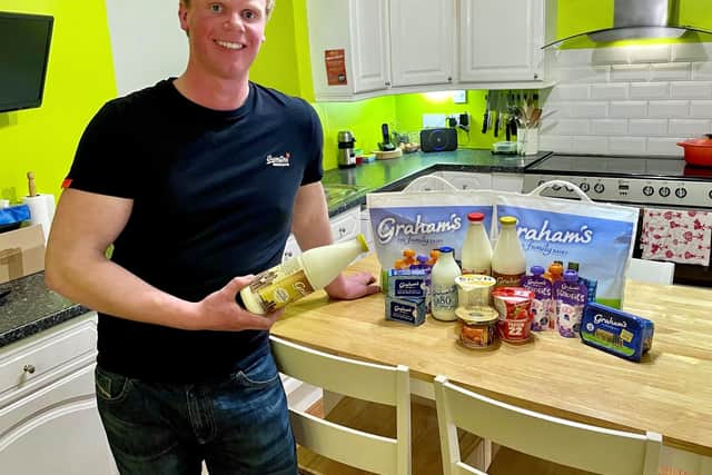 Scottish dairy rewards 'champion farmer' after their delivery lorry was stuck in the snow during Storm Darcy
