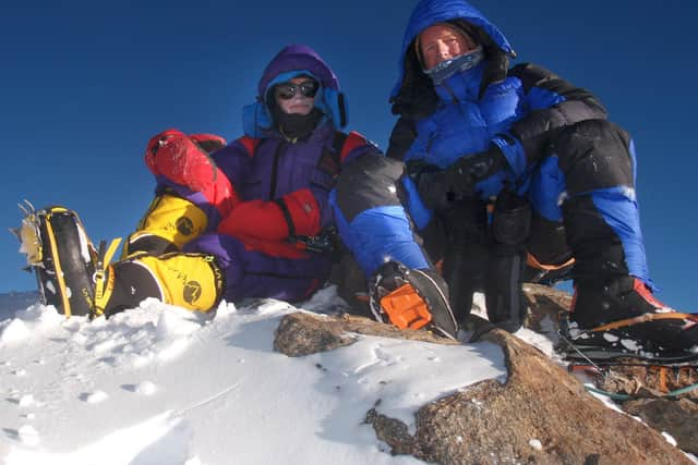 Sandy Allan and Rick Allen on the Mazeno ridge in Pakistan.