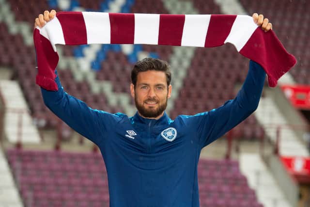 Craig Gordon after signing a two-year deal to return to Hearts.