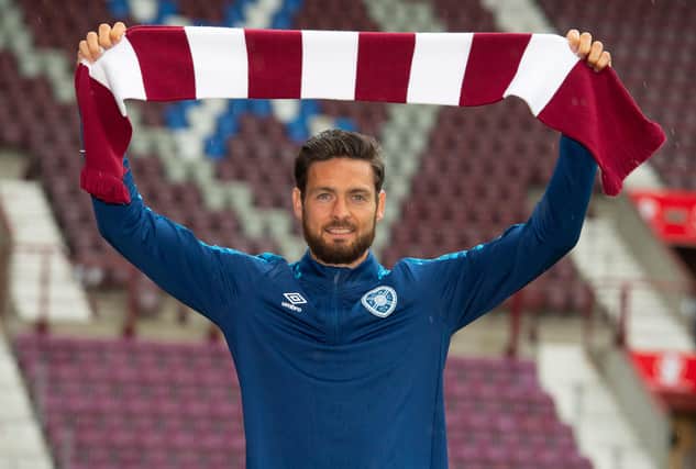 Craig Gordon after signing a two-year deal to return to Hearts.